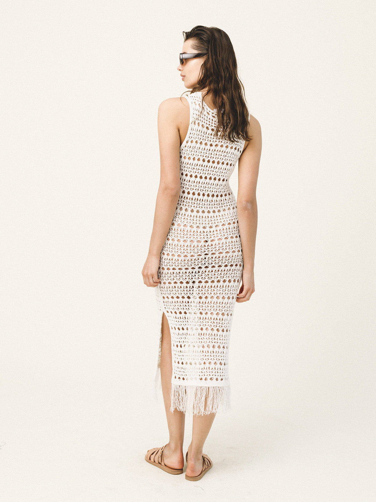 AVA Crochet Midi Knit Dress - Andreakou Concept Store