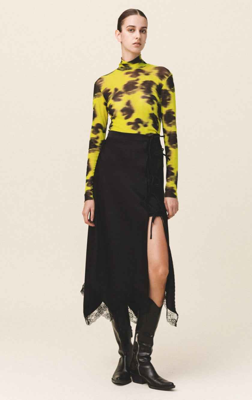 NIA Sheer Turtleneck Top