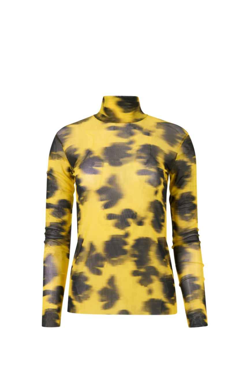 NIA Sheer Turtleneck Top