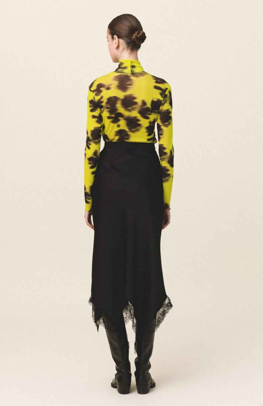 NIA Sheer Turtleneck Top