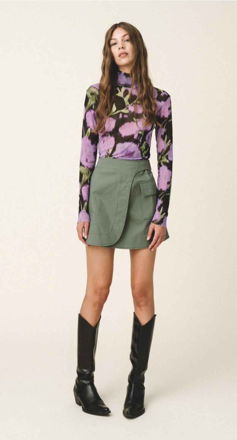 NIA Sheer Turtleneck Top