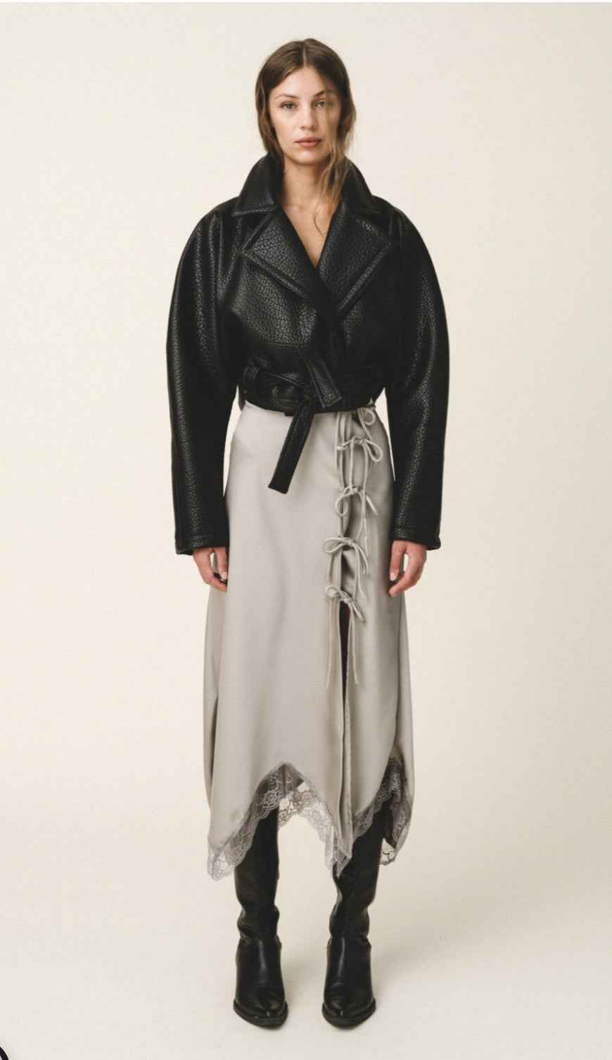 JOVANA Leather Crop Jacket