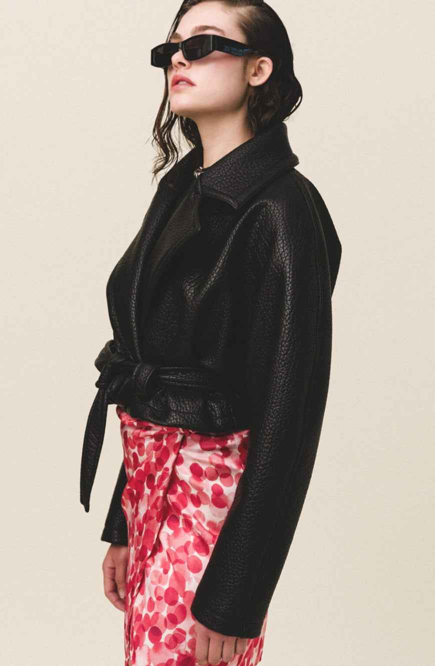 JOVANA Leather Crop Jacket