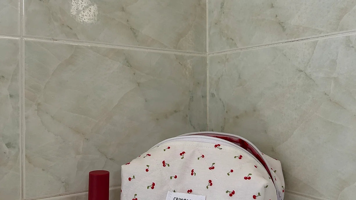 Makeup Bag Minimal Cherries - Andreakou Concept Store