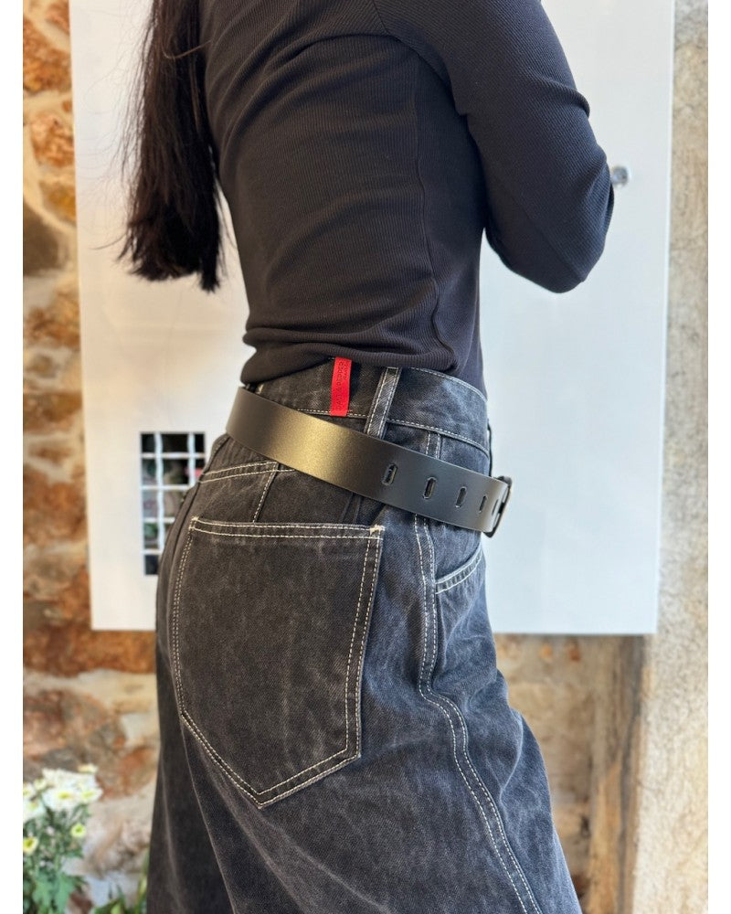 Leather Belt Black WB785 - Andreakou Concept Store