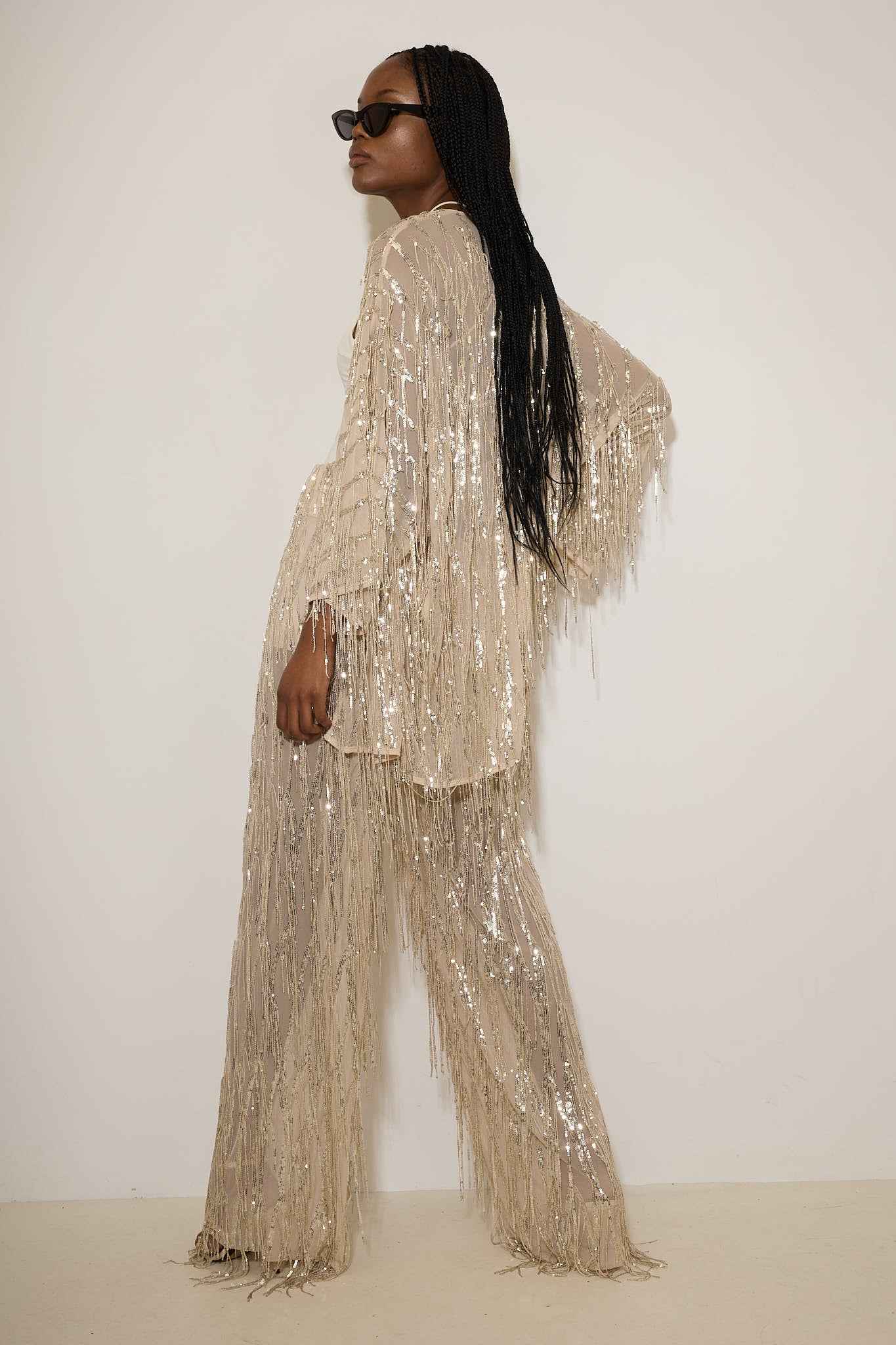 Sequin Fringe Trousers