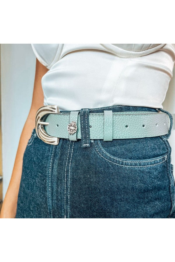 Leather Belt Mint WB773 - Andreakou Concept Store