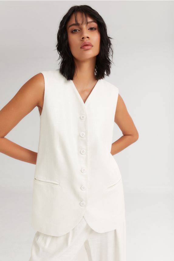 The Dessert Vest White - Andreakou Concept Store