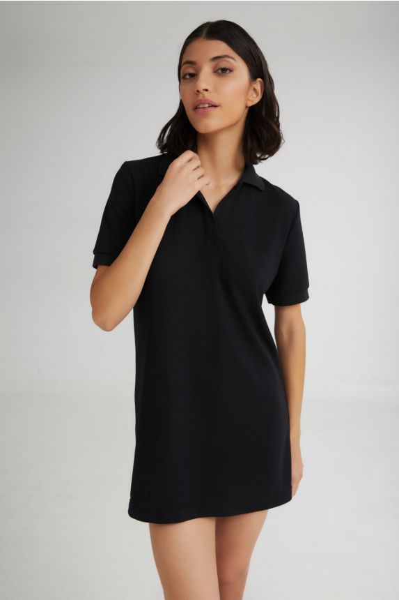 The Popsicle Polo Dress Black - Andreakou Concept Store