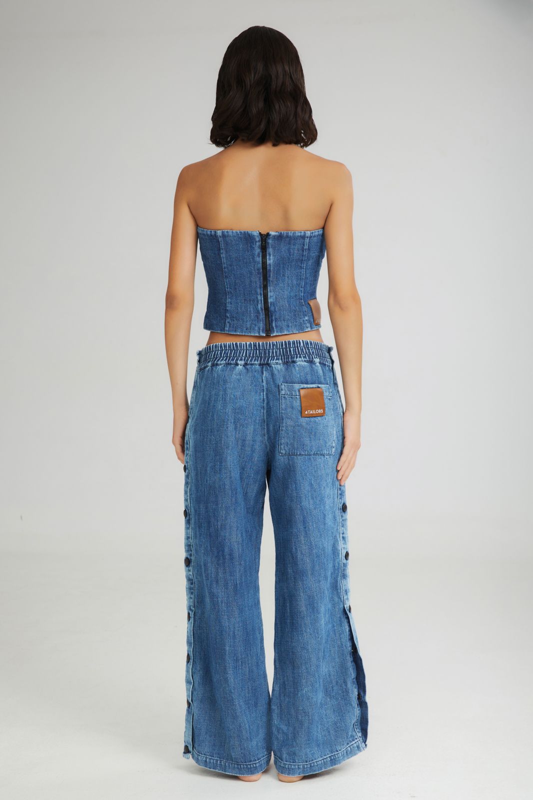The Soft Serve Strapless Top Denim - Andreakou Concept Store
