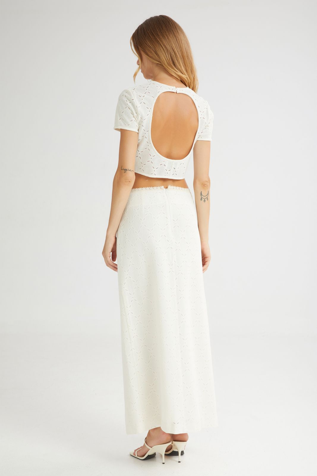 The Vanilla Drip Cropped Top Beige - Andreakou Concept Store