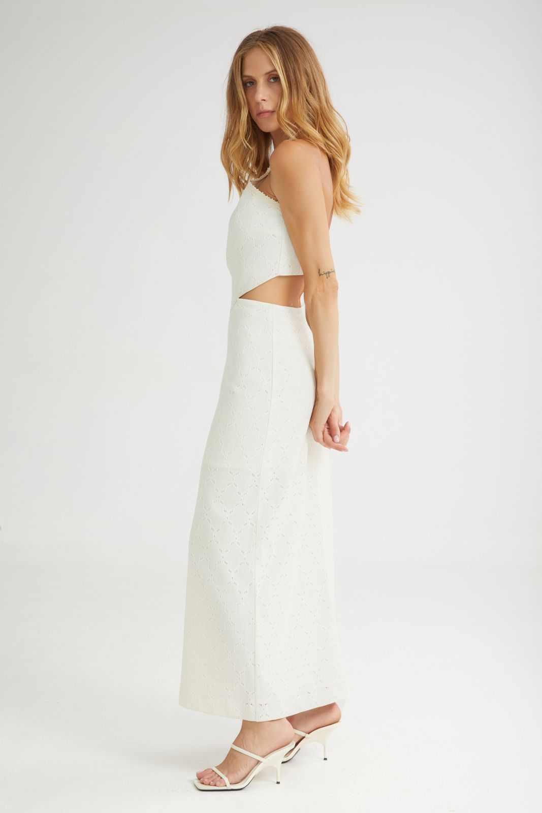 The Vanilla Drip Cut-Out Dress Beige - Andreakou Concept Store