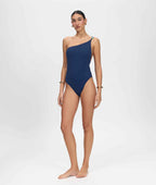Melina Midnight Blue One-Piece Swimsuit – One Shoulder