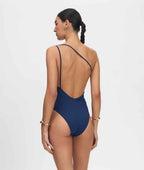 Melina Midnight Blue One-Piece Swimsuit – One Shoulder