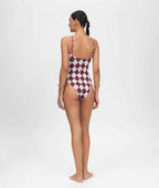 Irida Coral One-Piece Swimsuit – Halter Neck