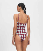 Irida Coral One-Piece Swimsuit – Halter Neck