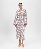 Stella Chain Shirt Dress – Balloon Sleeves & Matching Belt