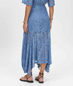 Leticia Dusty Blue Lace Skirt