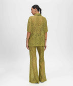 Leticia Lace Pants – Olive & Dusty Blue