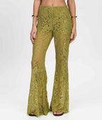 Leticia Lace Pants – Olive & Dusty Blue