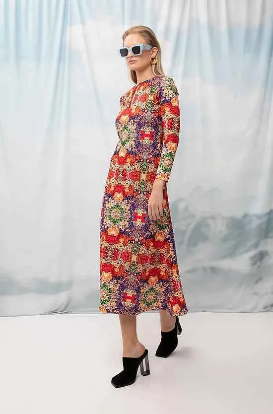 Keyhole Midi Dress Liberty Floral
