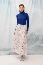Pleated Maxi Skirt Skiers