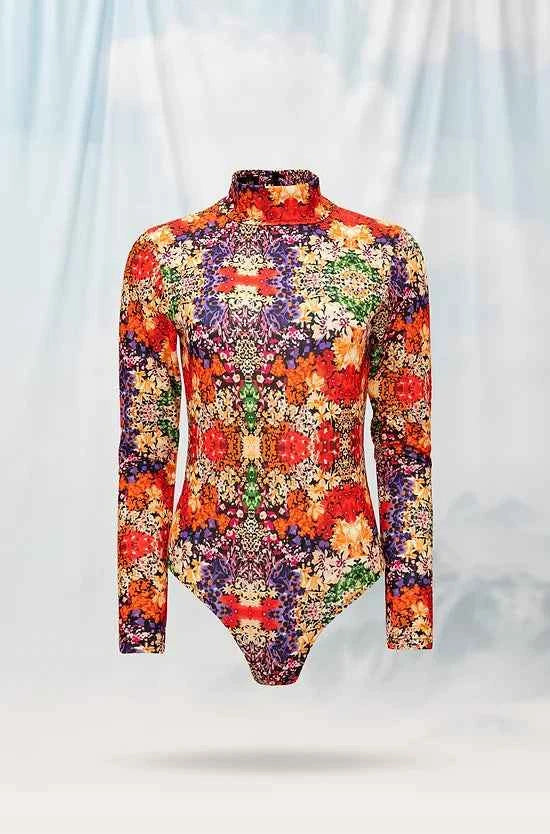 High-Neck Bodysuit Liberty Floral