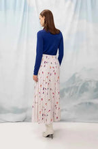 Pleated Maxi Skirt Skiers