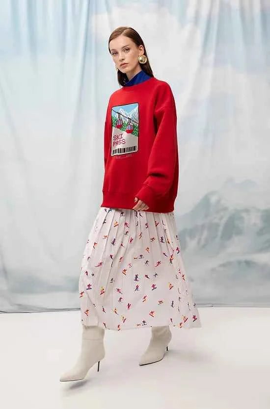 Pleated Maxi Skirt Skiers
