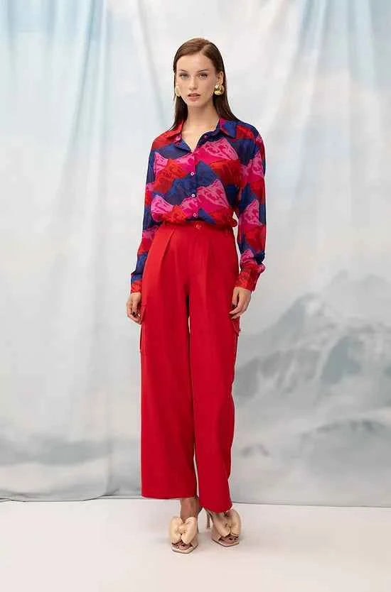 Cargo Pants Red by WE ARE – Trousers | Andreakou Concept Store, Piraeus