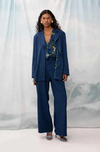 Oversized Blazer Blue Stripes