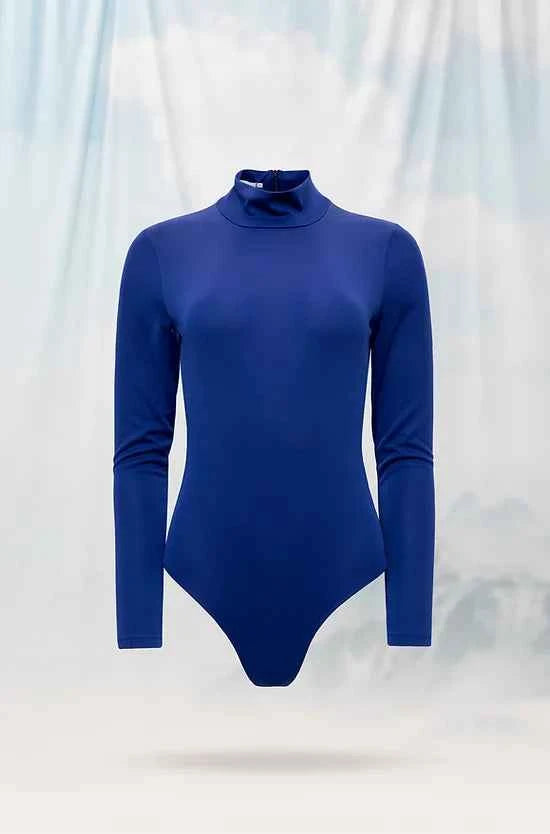 High-Neck Bodysuit Royal Blue