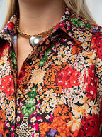 Cropped Shirt Flowers - Andreakou Concept Store
