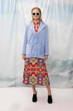 Corduroy Oversized Blazer Light Blue