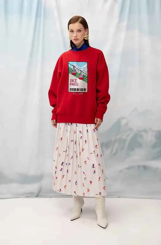 Pleated Maxi Skirt Skiers