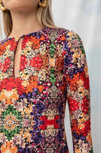 Keyhole Midi Dress Liberty Floral
