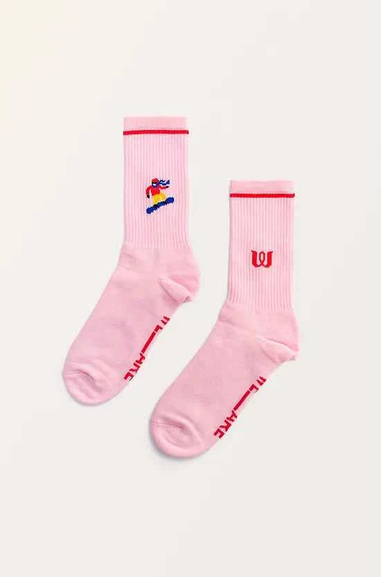 Unisex Socks Pink Skiers