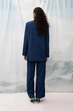 Oversized Blazer Blue Stripes
