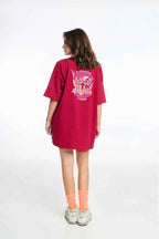 T-shirt with Silk Print and Embroidery