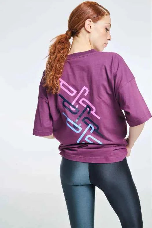 Short-Sleeve T-Shirt One color with Silk print Abstract