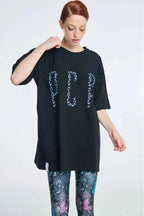 Short-Sleeve T-Shirt One color with Silk print Leopard