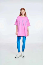 Short-Sleeve T-Shirt One color with Silk print Leopard