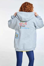 Zip Hoodie with Embroidery Let's Explore