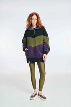 Fleece Hoodie with embroidery Frankie Olive