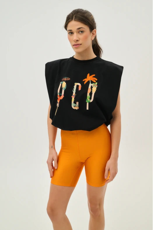 Γυναικειο Αμανικο Μπλουζακι με τυπωμα - Tropical - Andreakou Concept Store