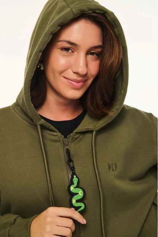 UNISEX ZIP HOODIE WITH EMBROIDERY