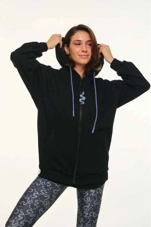 UNISEX ZIP HOODIE WITH EMBROIDERY