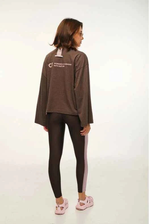 Woman Longsleeve T-Shirt with print - MELANGE NATURE