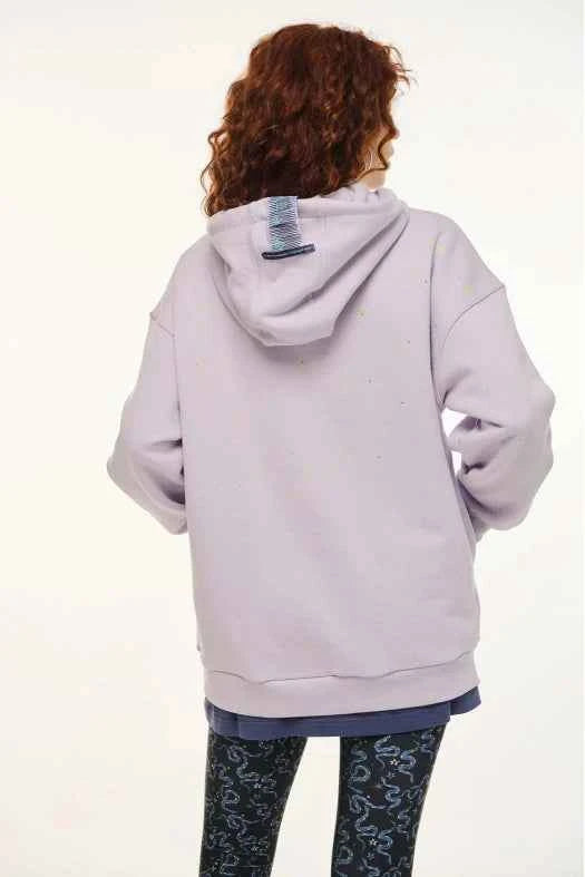 Unisex Hoodie with embroidery and transfer print - THE CRYSTAL