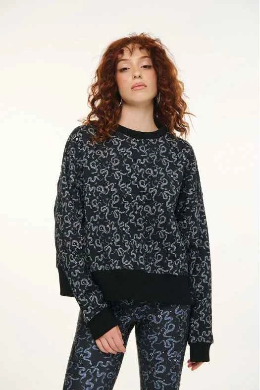 Woman Crewneck with embroidery - SNAKES